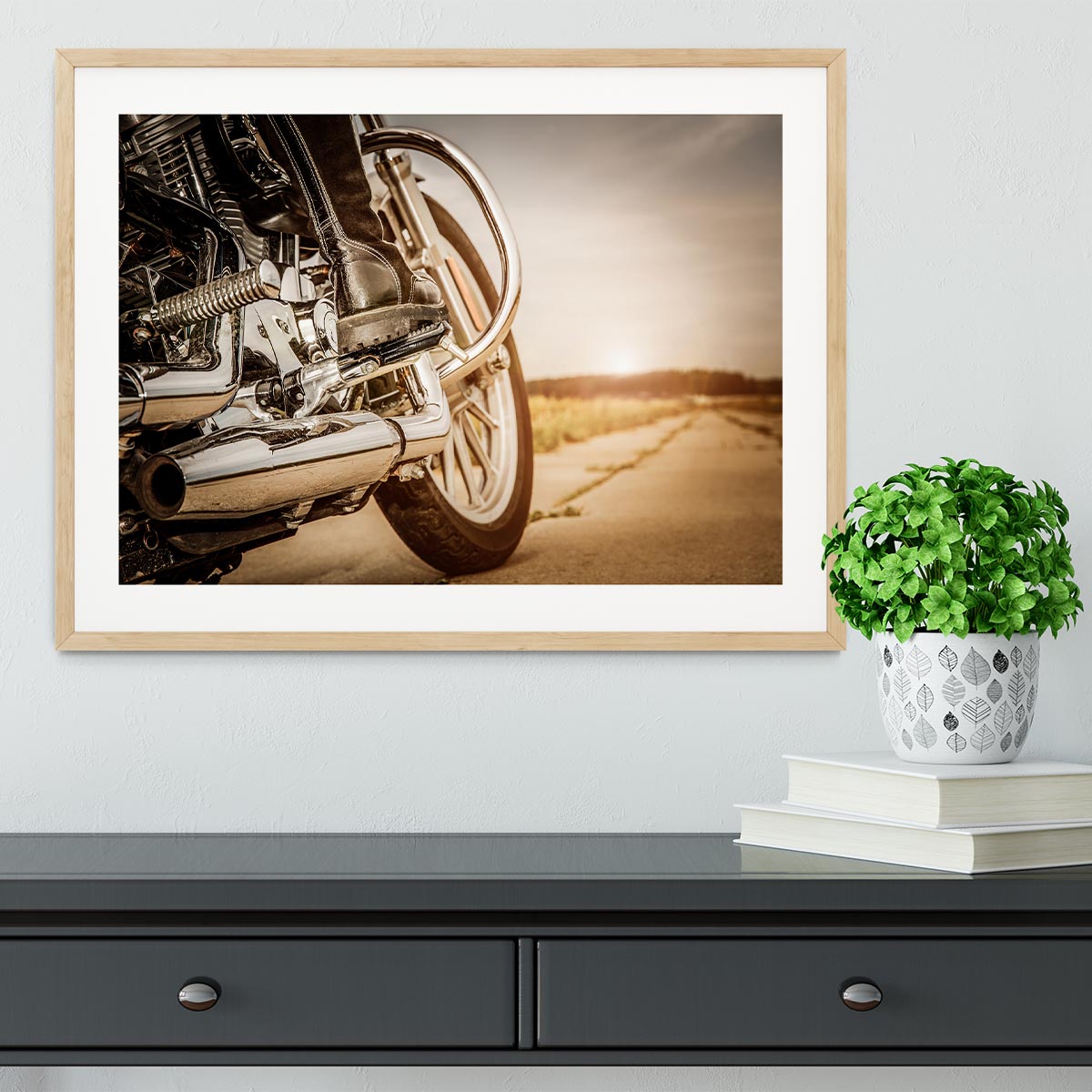 Motorbike Close Up Framed Print - Canvas Art Rocks - 3