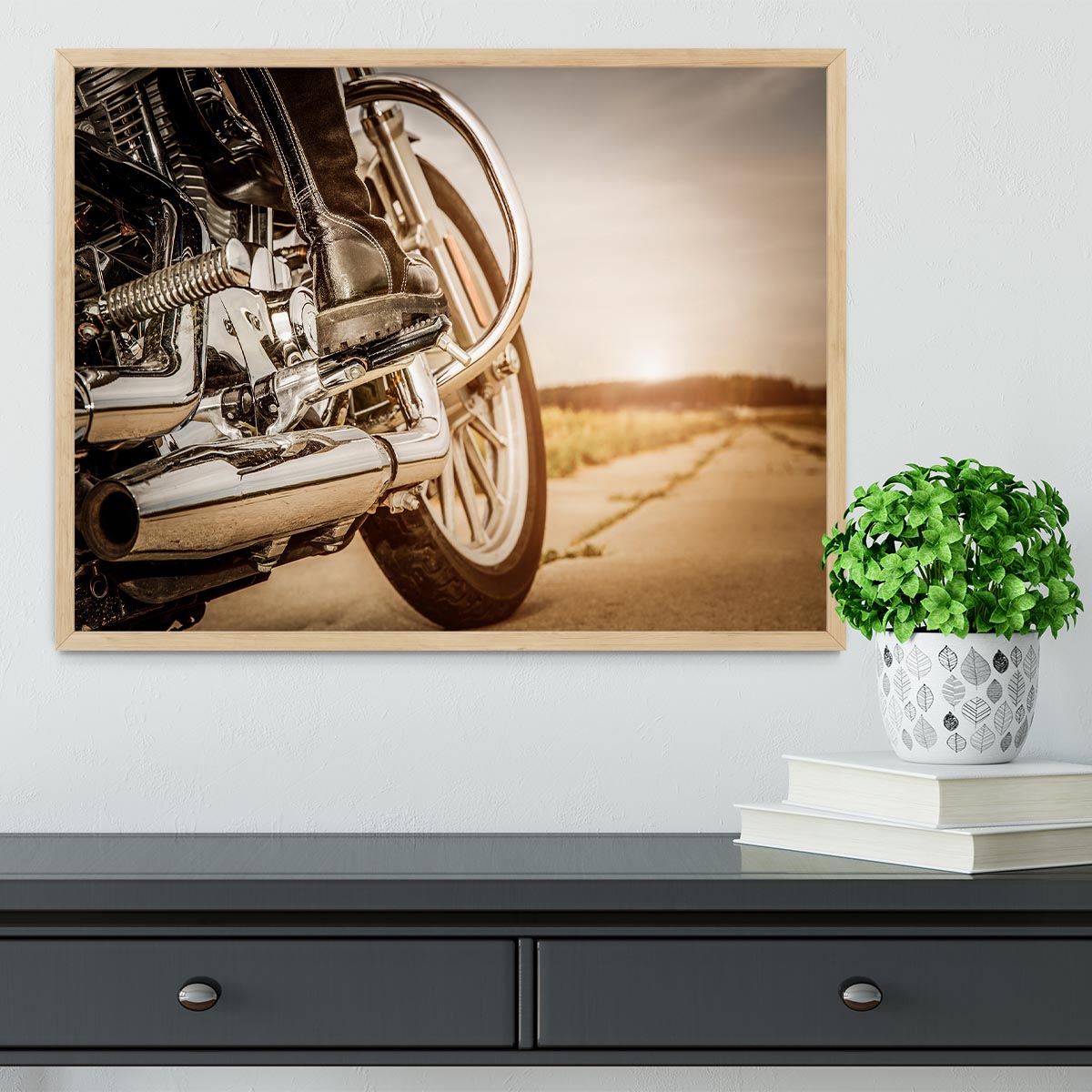 Motorbike Close Up Framed Print - Canvas Art Rocks - 4