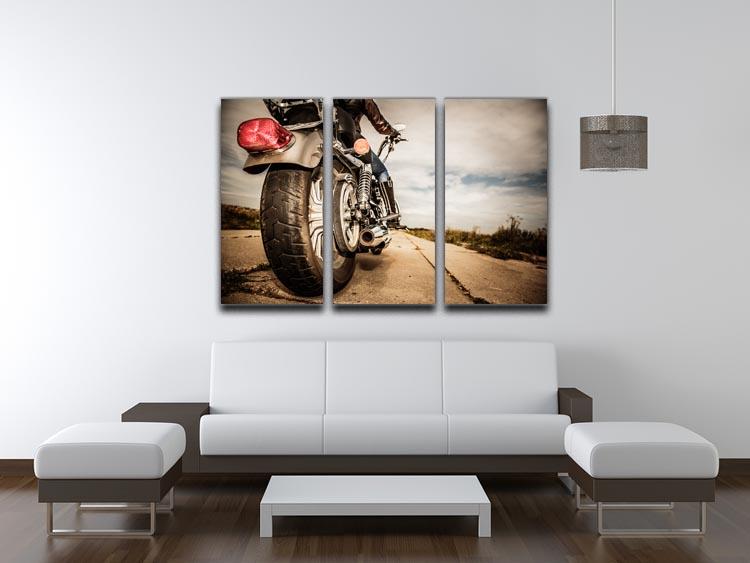 Motorbike Wheel 3 Split Panel Canvas Print - Canvas Art Rocks - 3