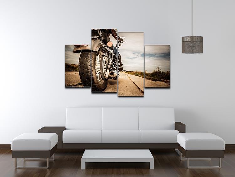 Motorbike Wheel 4 Split Panel Canvas  - Canvas Art Rocks - 3