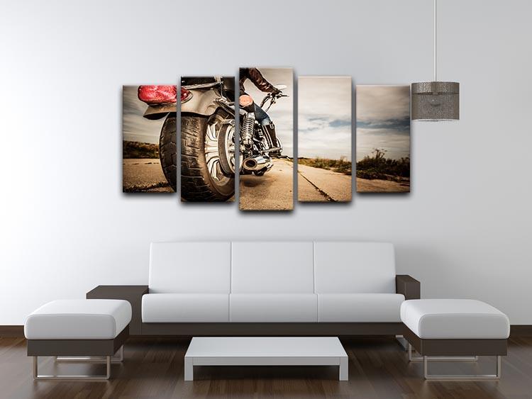 Motorbike Wheel 5 Split Panel Canvas  - Canvas Art Rocks - 3