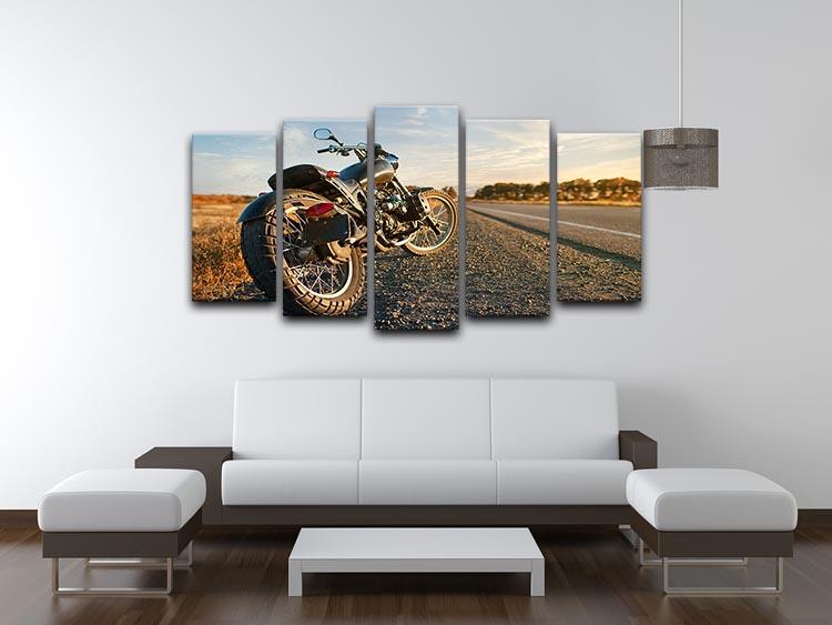 Motorbike under the clear sky 5 Split Panel Canvas  - Canvas Art Rocks - 3