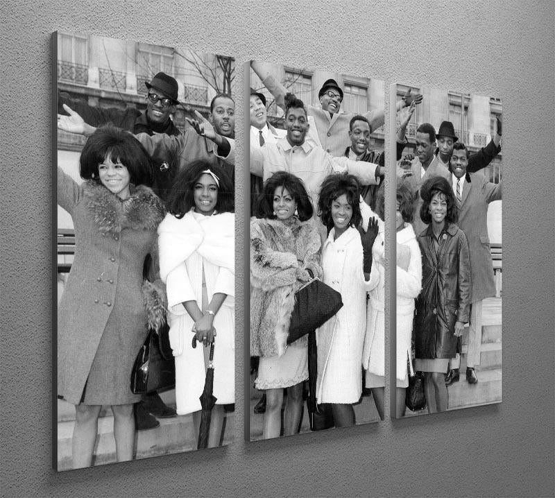 Motown Revue UK Tour 1965 3 Split Panel Canvas Print - Canvas Art Rocks - 2