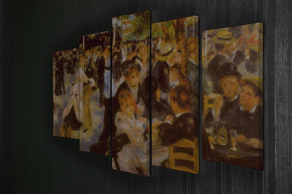 Moulin Galette by Renoir 5 Split Panel Canvas - Canvas Art Rocks - 2