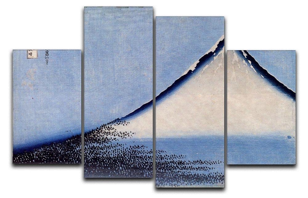 Mount Fuji 2 by Hokusai 4 Split Panel Canvas  - Canvas Art Rocks - 1