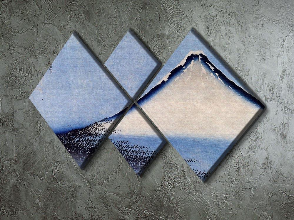 Mount Fuji 2 by Hokusai 4 Square Multi Panel Canvas - Canvas Art Rocks - 2