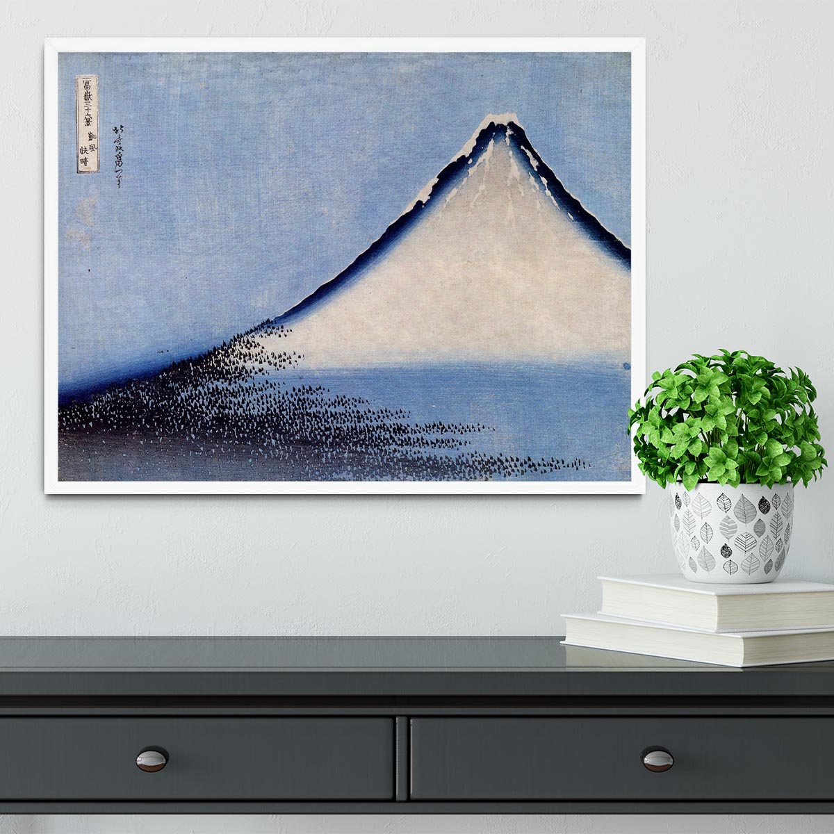 Mount Fuji 2 by Hokusai Framed Print - Canvas Art Rocks -6