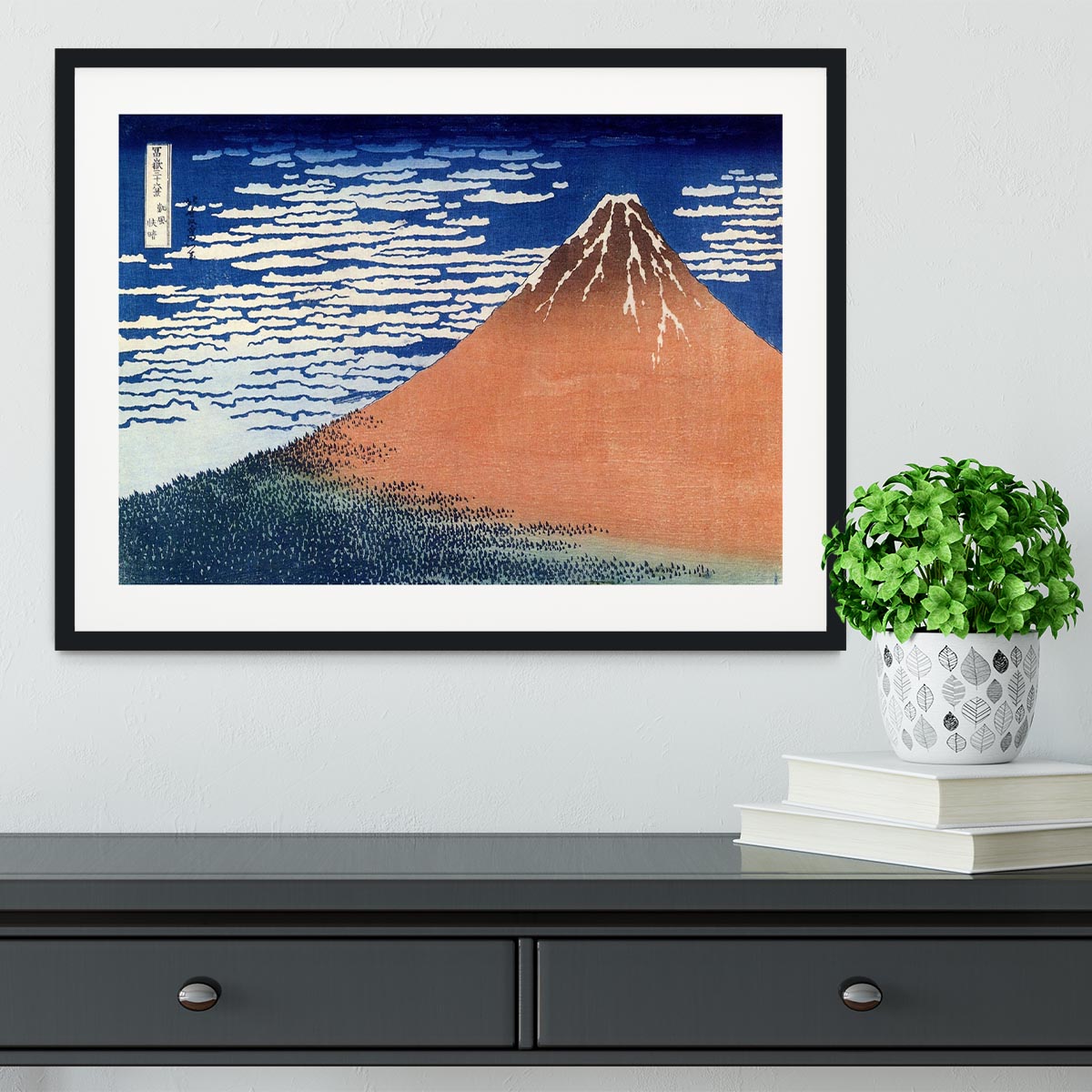 Mount Fuji by Hokusai Framed Print - Canvas Art Rocks - 1