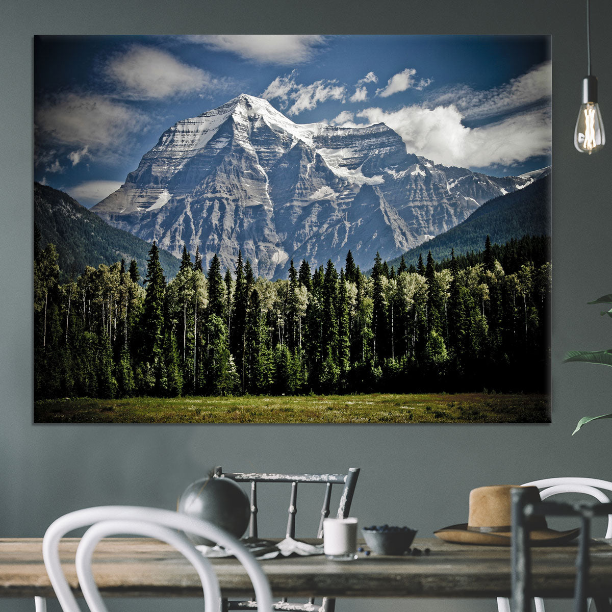 Mountain With Trees Canvas Print or Poster - Canvas Art Rocks - 3