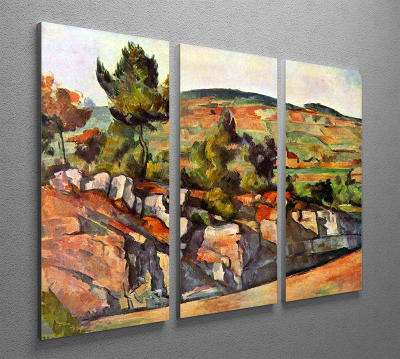 Mountains in Provence by Cezanne 3 Split Panel Canvas Print - Canvas Art Rocks - 2