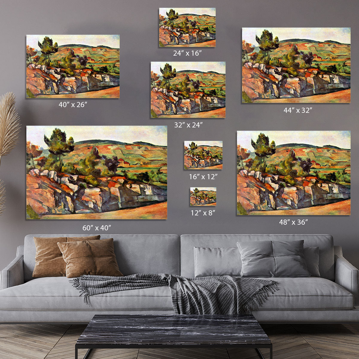 Mountains in Provence by Cezanne Canvas Print or Poster - Canvas Art Rocks - 7