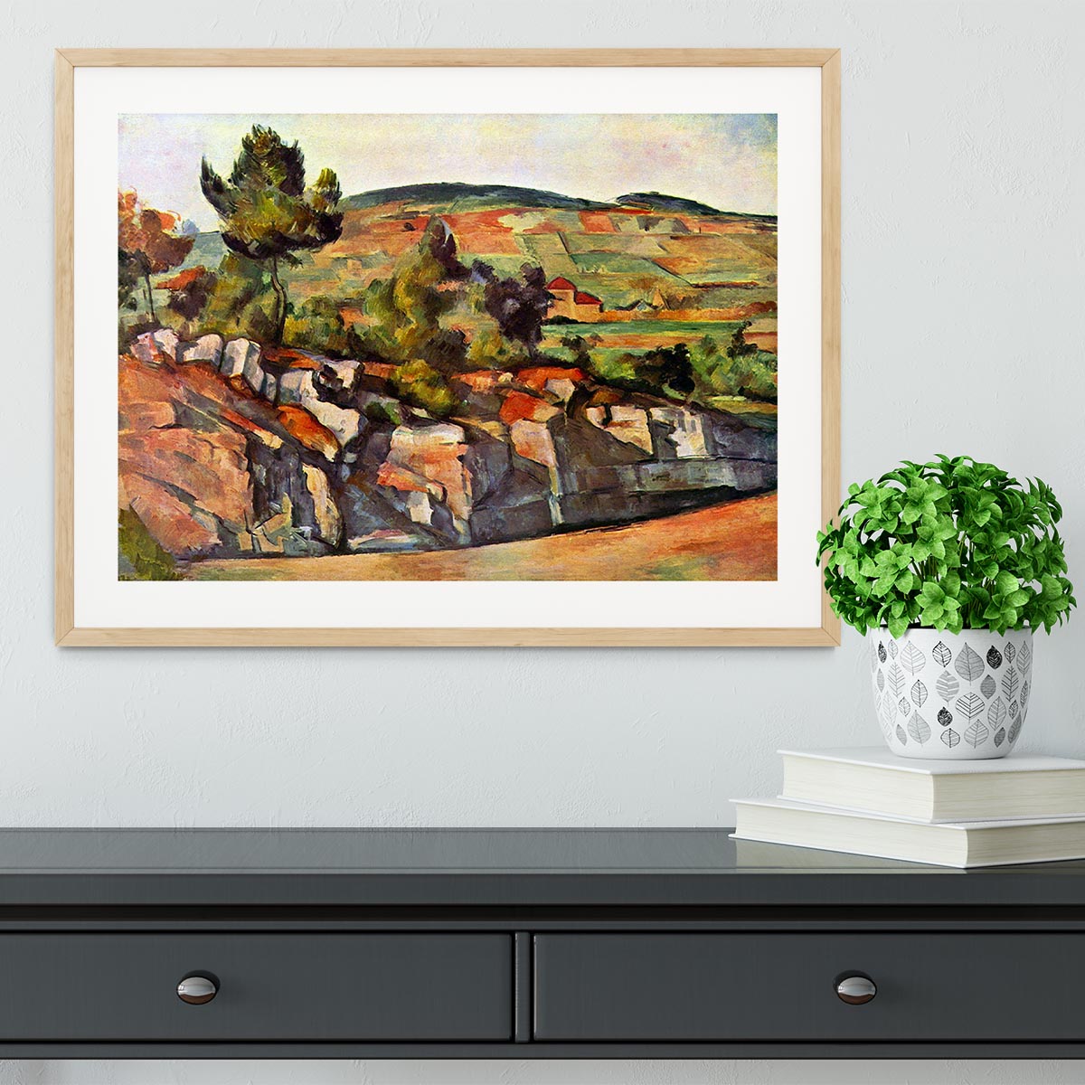 Mountains in Provence by Cezanne Framed Print - Canvas Art Rocks - 3