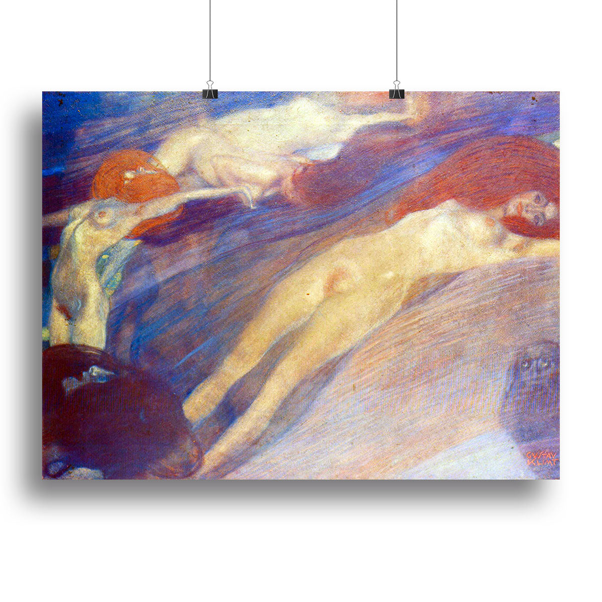 Moving water by Klimt Canvas Print or Poster - Canvas Art Rocks - 2