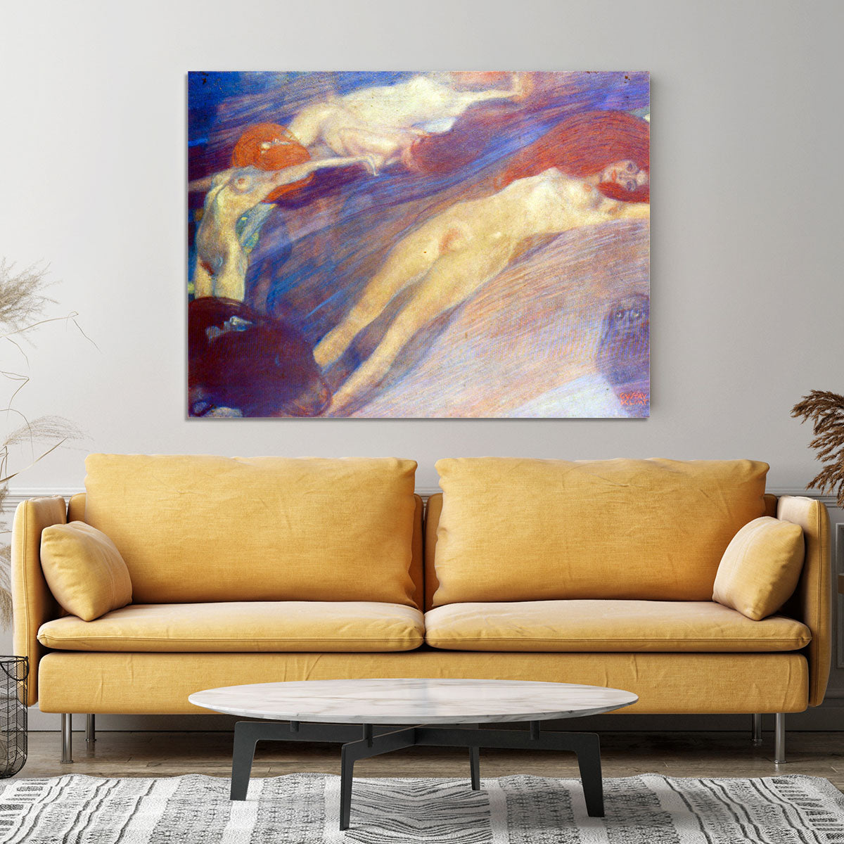 Moving water by Klimt Canvas Print or Poster - Canvas Art Rocks - 4