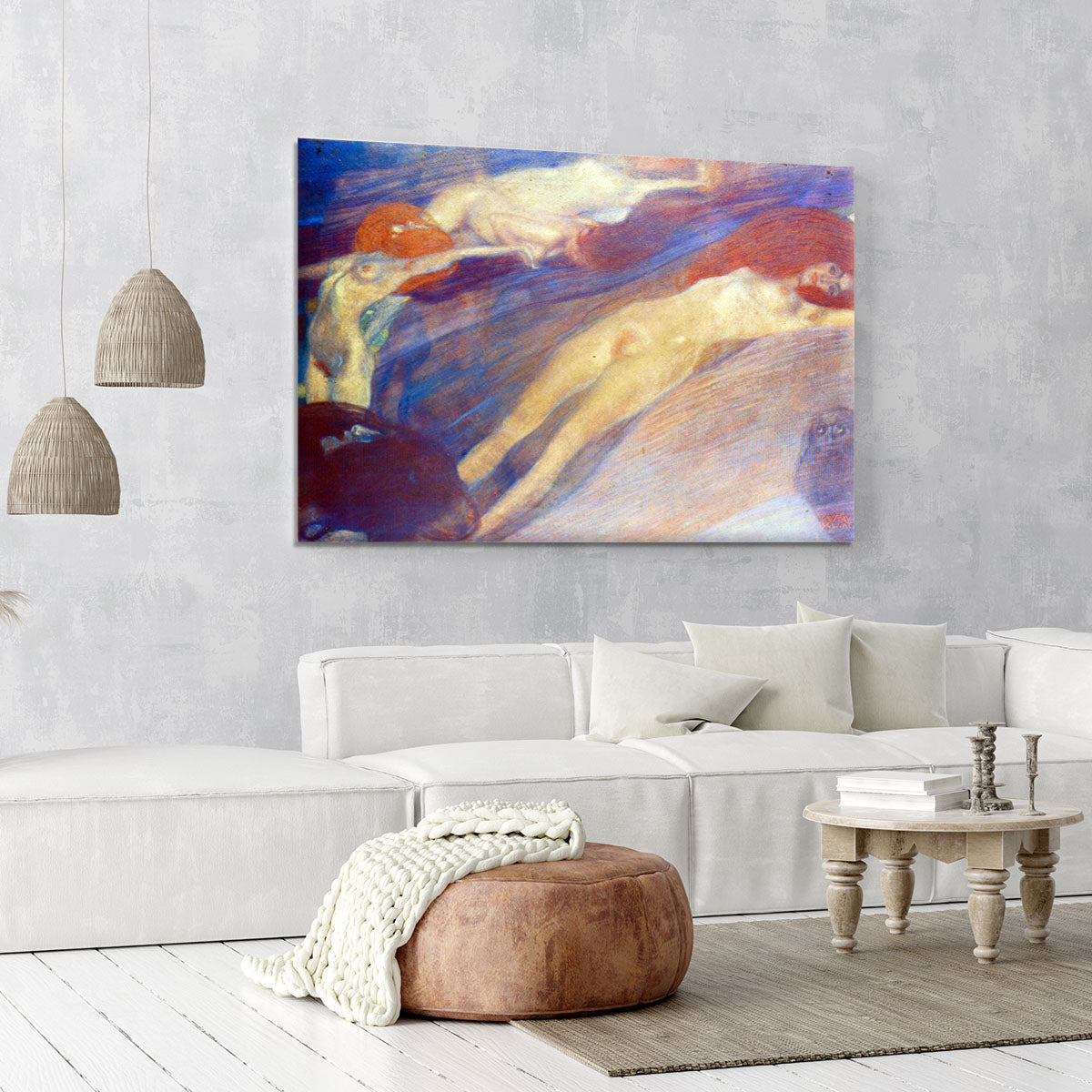 Moving water by Klimt Canvas Print or Poster - Canvas Art Rocks - 6