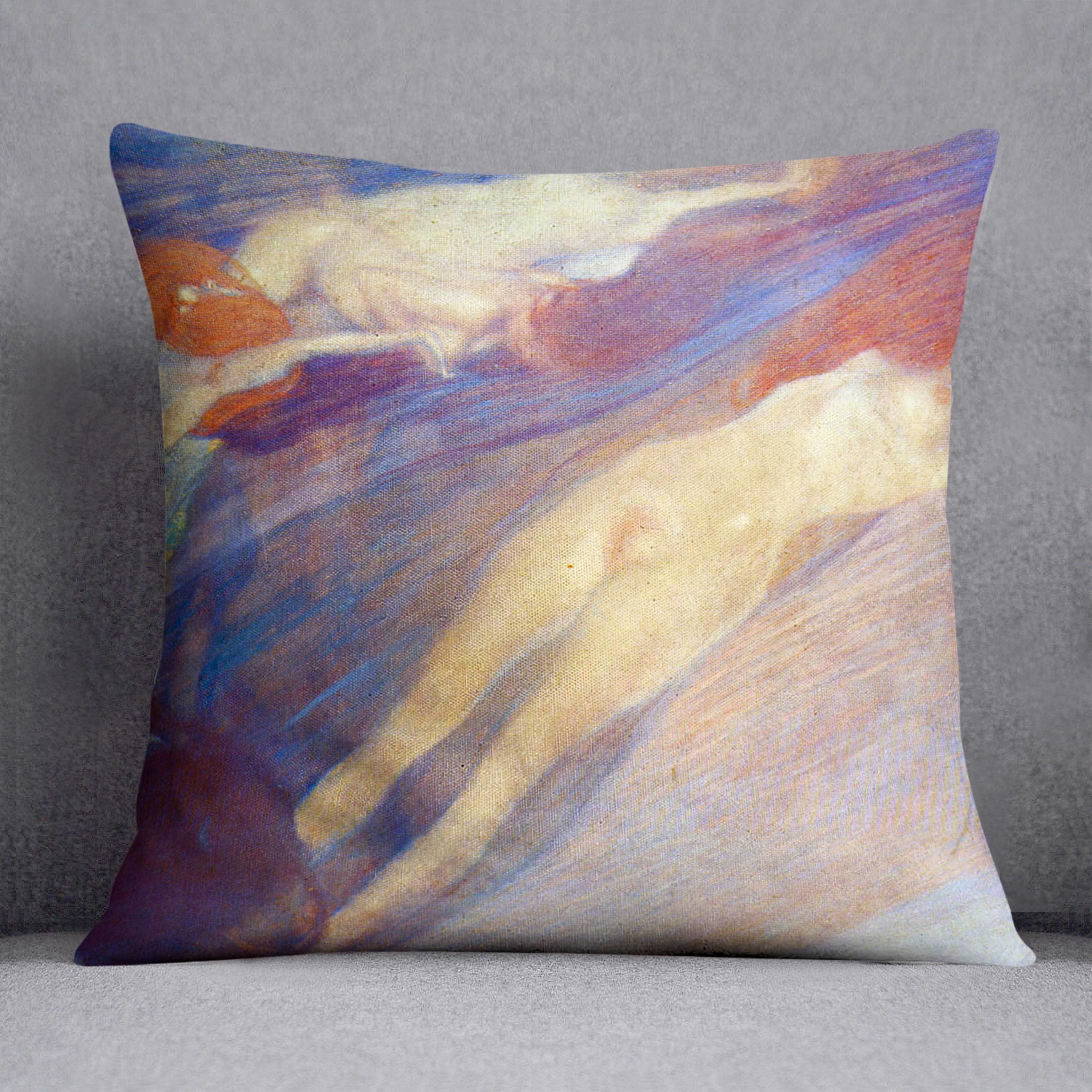 Moving water by Klimt Cushion