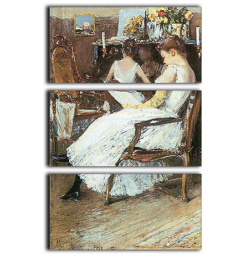 Mrs. Hassam and her sister by Hassam 3 Split Panel Canvas Print - Canvas Art Rocks - 1
