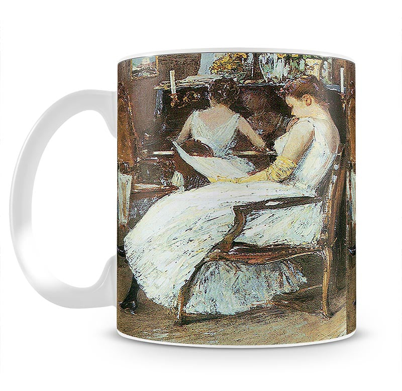 Mrs. Hassam and her sister by Hassam Mug - Canvas Art Rocks - 1