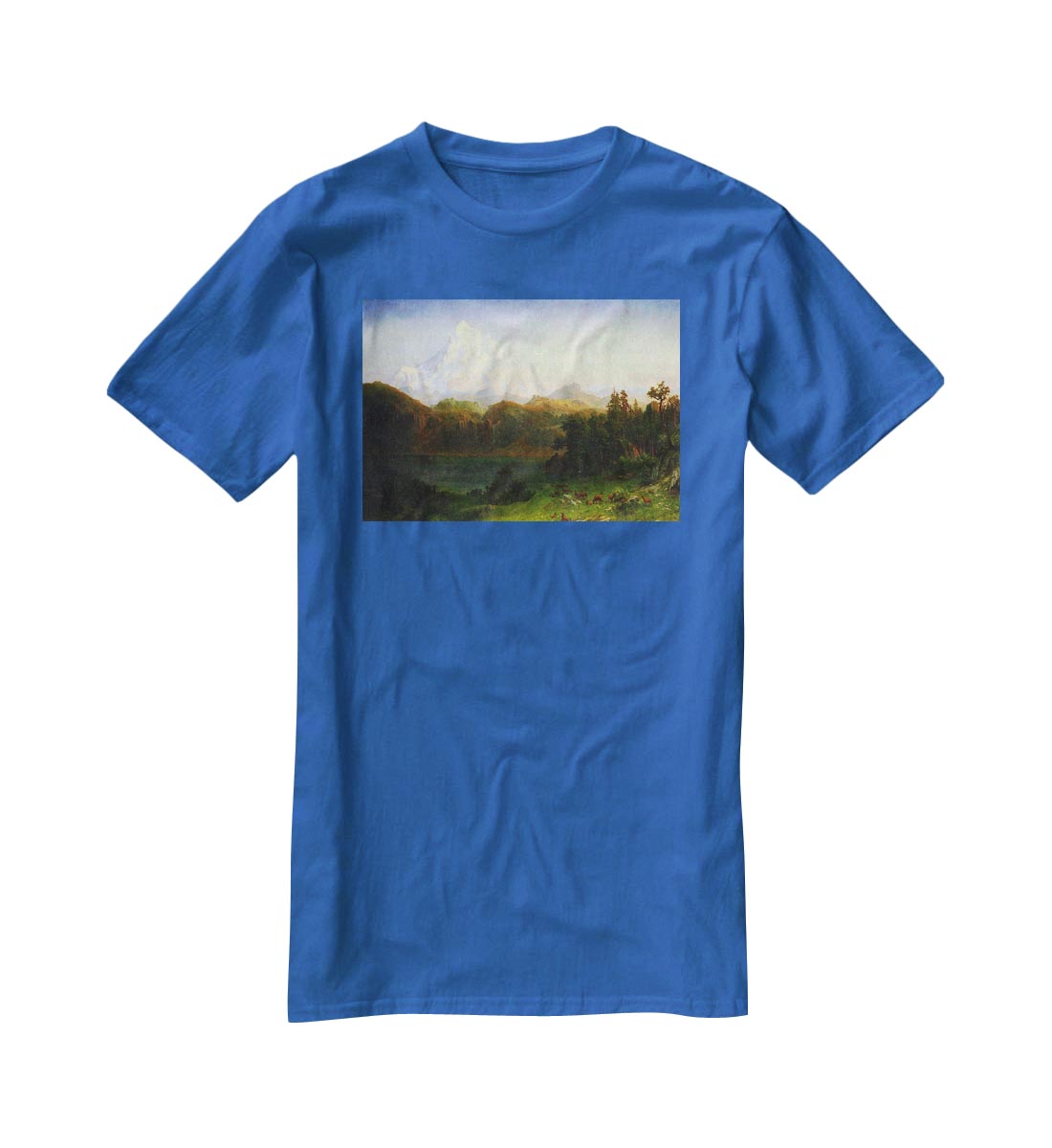 Mt. Hood Oregon by Bierstadt T-Shirt - Canvas Art Rocks - 2