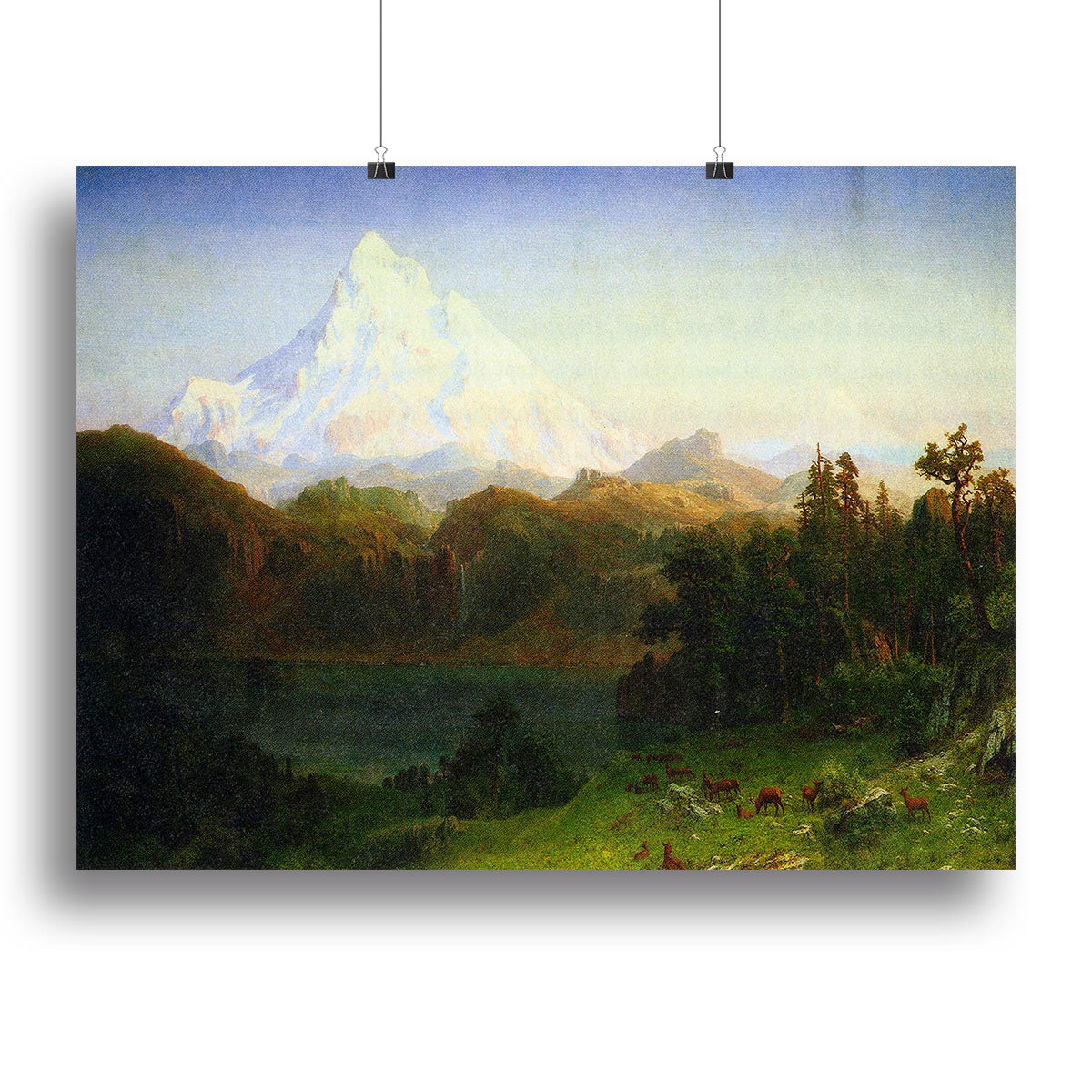 Mt. Hood Oregon by Bierstadt Canvas Print or Poster - Canvas Art Rocks - 2