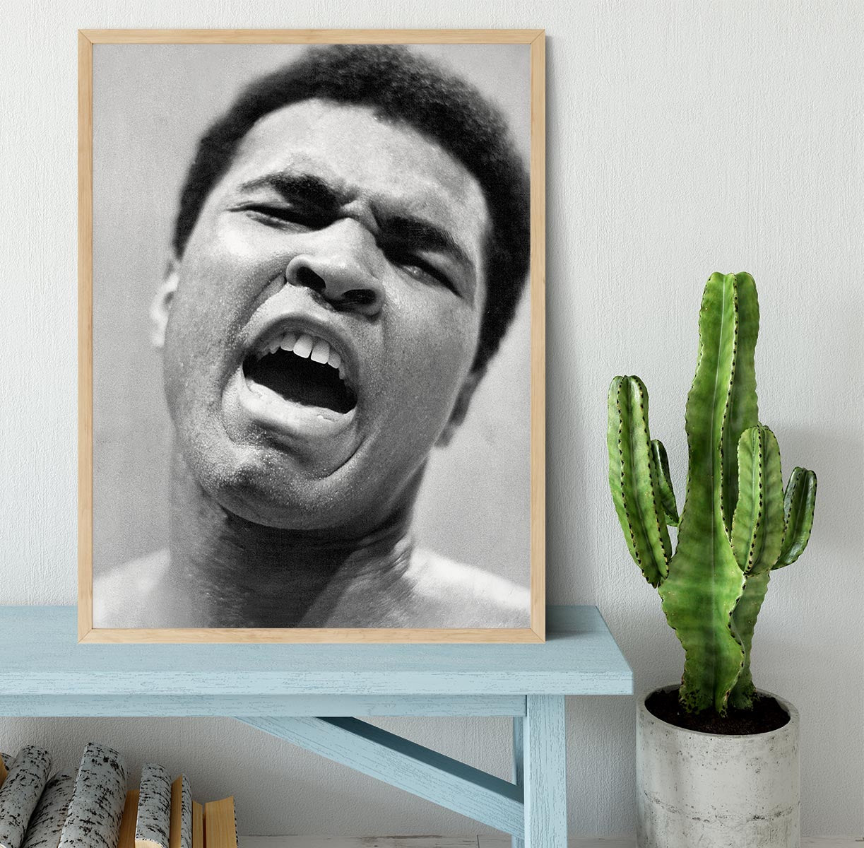 Muhammad Ali shouts Framed Print - Canvas Art Rocks - 4