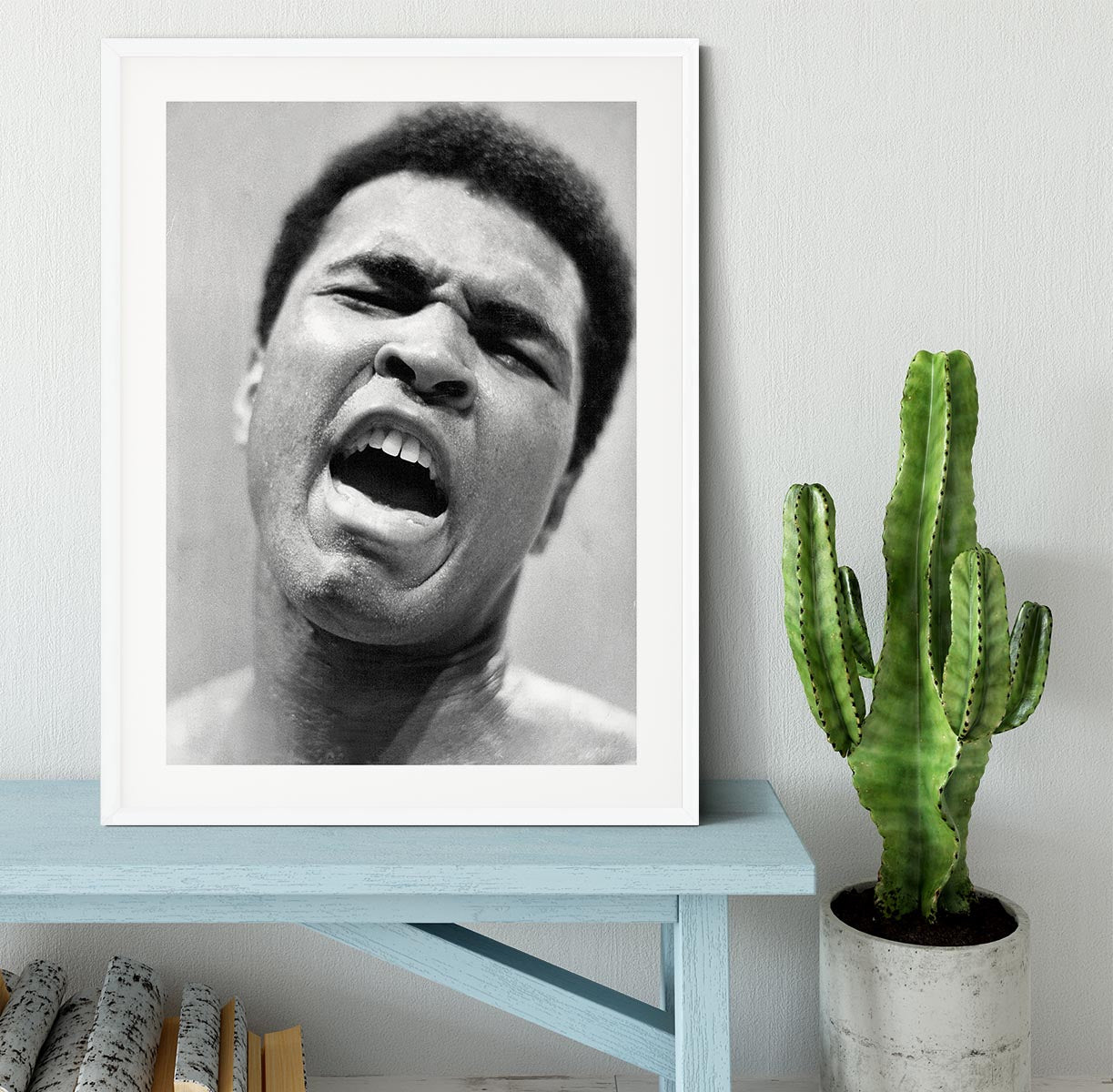 Muhammad Ali shouts Framed Print - Canvas Art Rocks - 5