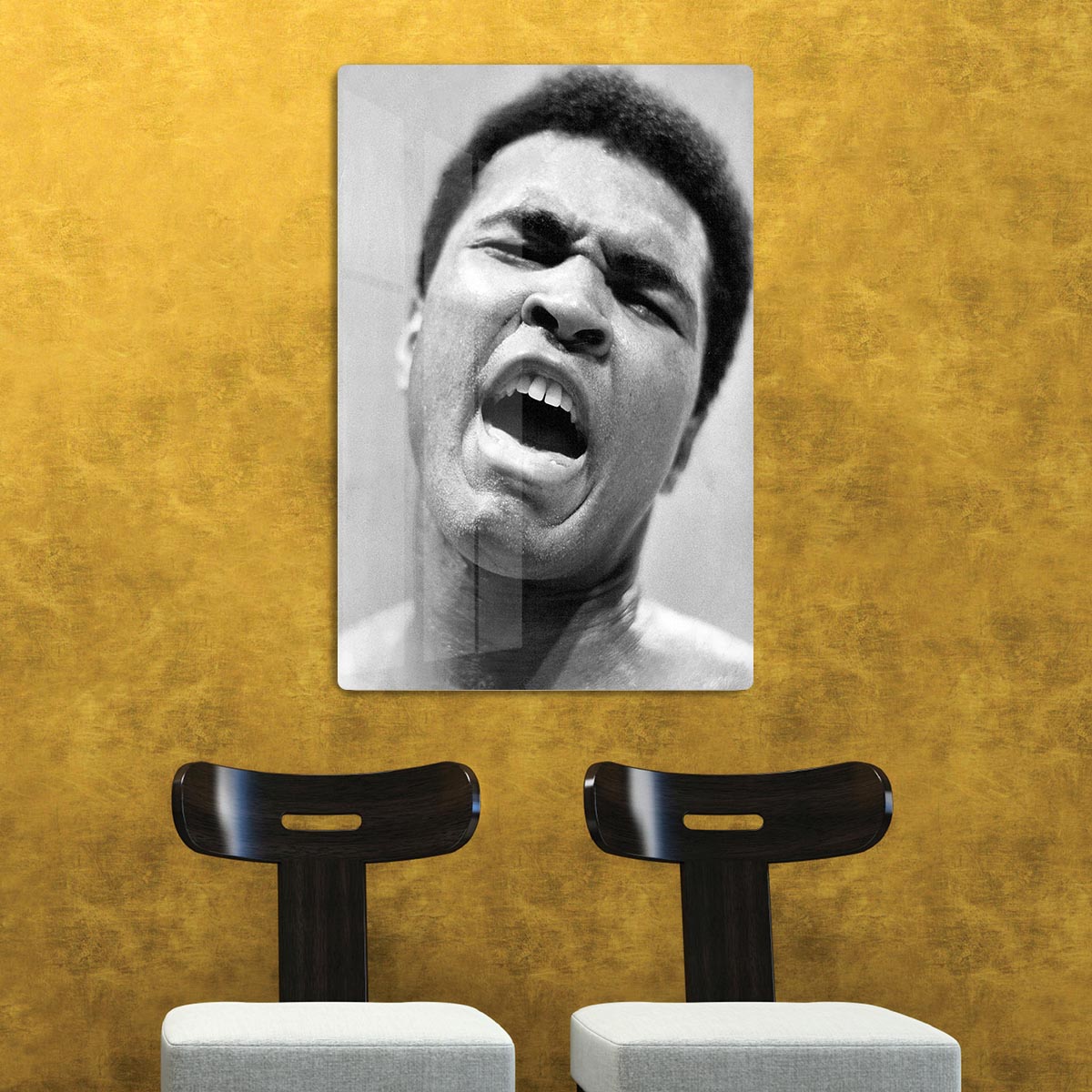 Muhammad Ali shouts HD Metal Print