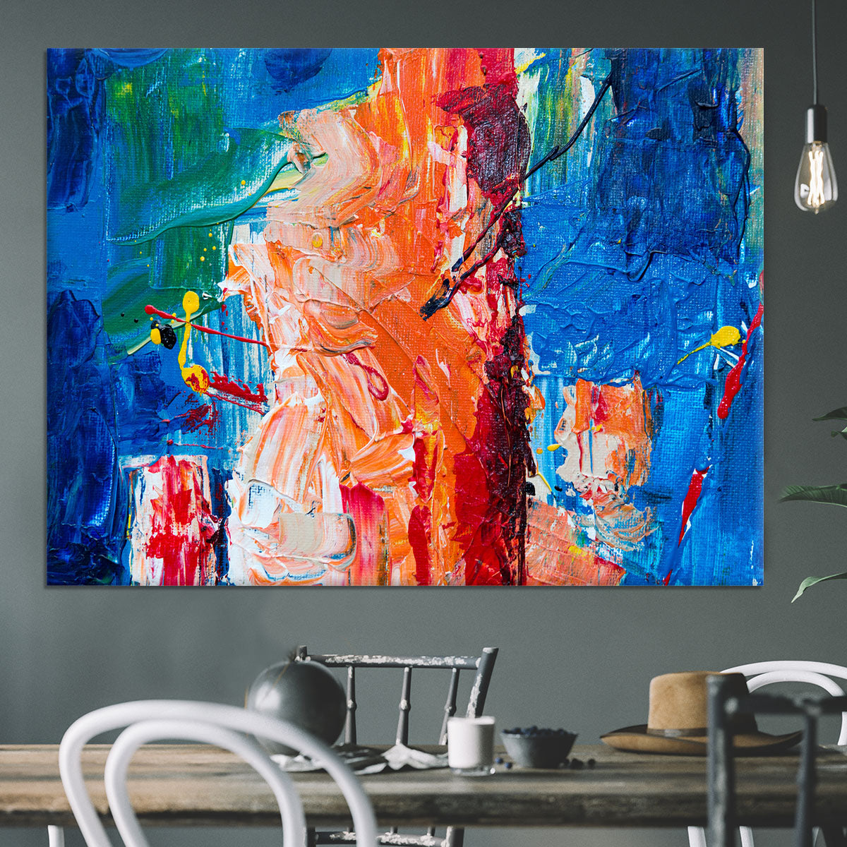 Multicolored Abstract Painting Canvas Print or Poster - Canvas Art Rocks - 3