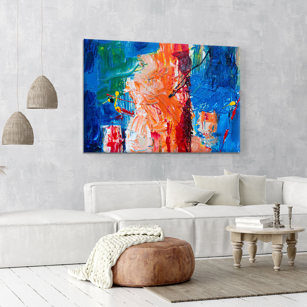 Multicolored Abstract Painting Canvas Print or Poster - Canvas Art Rocks - 6