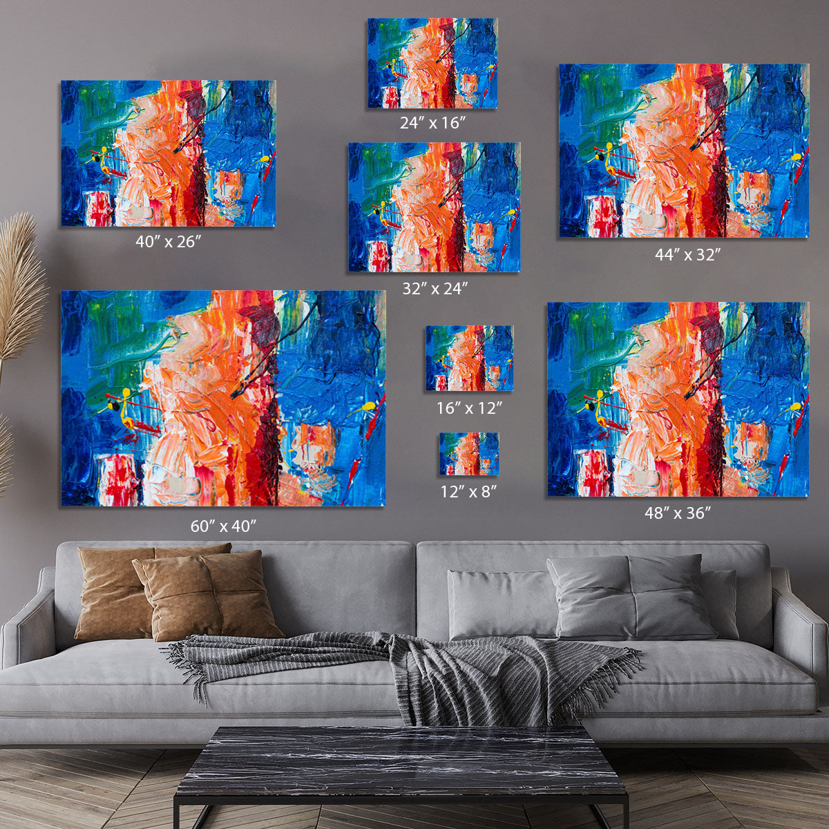 Multicolored Abstract Painting Canvas Print or Poster - Canvas Art Rocks - 7