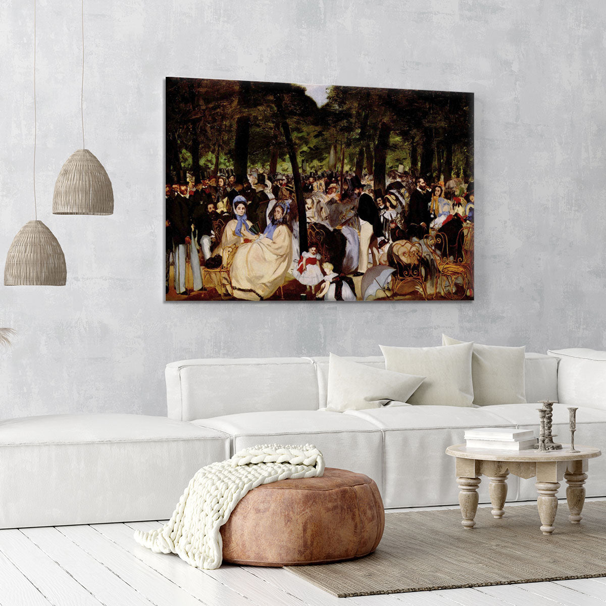 Music in Tuilerie Garden by Manet Canvas Print or Poster - Canvas Art Rocks - 6