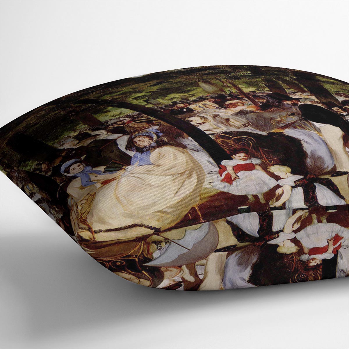 Music in Tuilerie Garden by Manet Cushion
