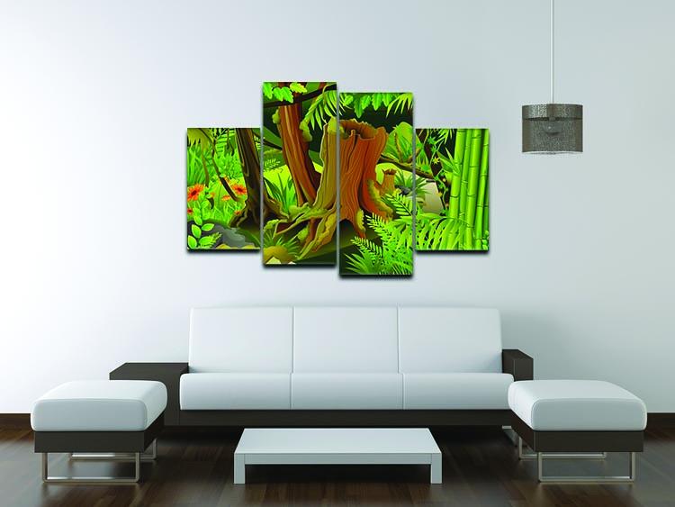 Mystic Jungle 4 Split Panel Canvas - Canvas Art Rocks - 3