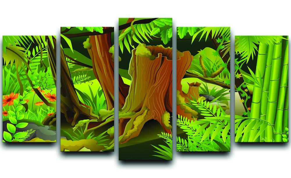 Mystic Jungle 5 Split Panel Canvas - Canvas Art Rocks - 1