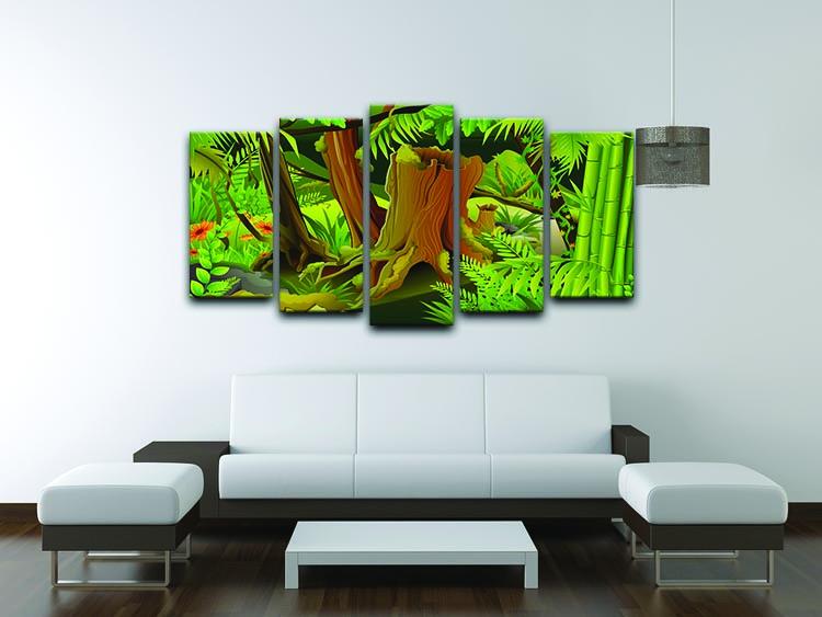 Mystic Jungle 5 Split Panel Canvas - Canvas Art Rocks - 3