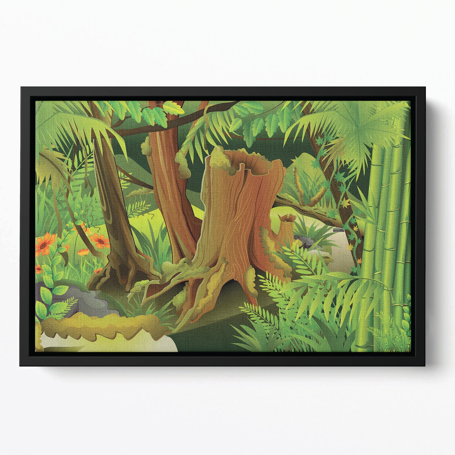 Mystic Jungle Floating Framed Canvas