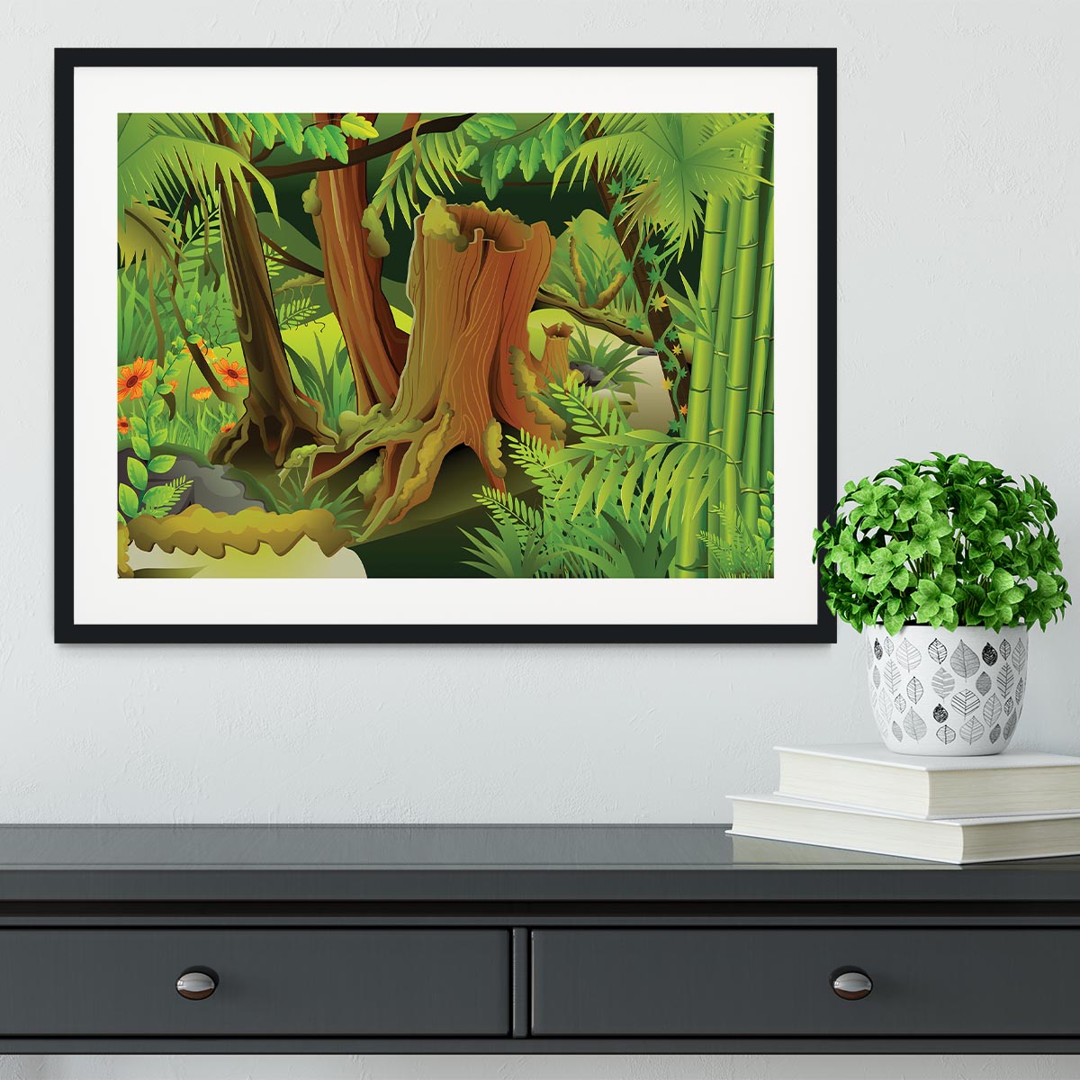 Mystic Jungle Framed Print - Canvas Art Rocks - 1