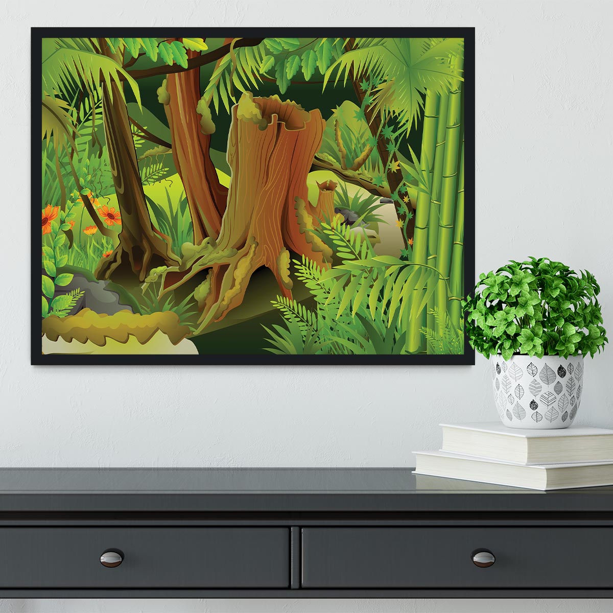 Mystic Jungle Framed Print - Canvas Art Rocks - 2
