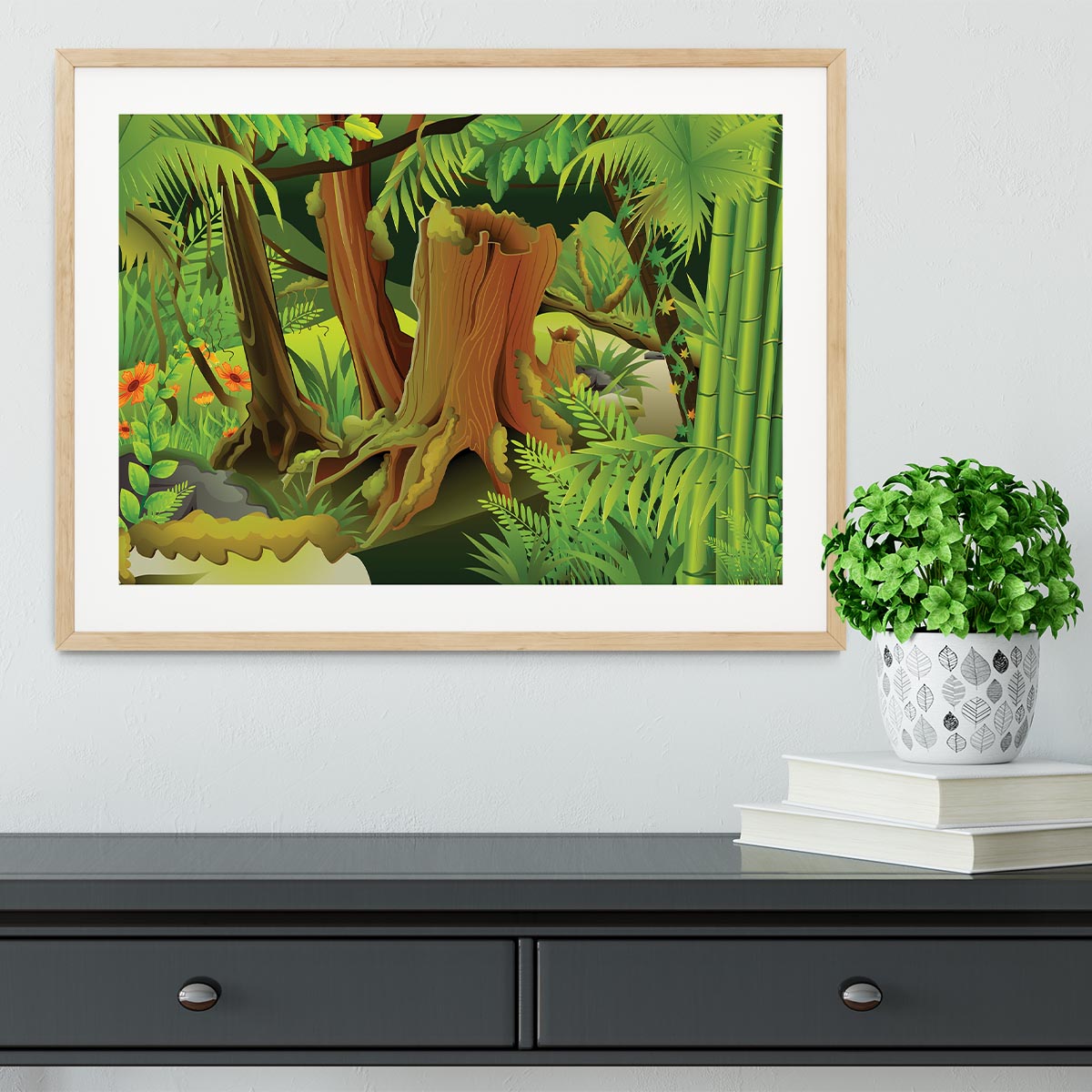 Mystic Jungle Framed Print - Canvas Art Rocks - 3