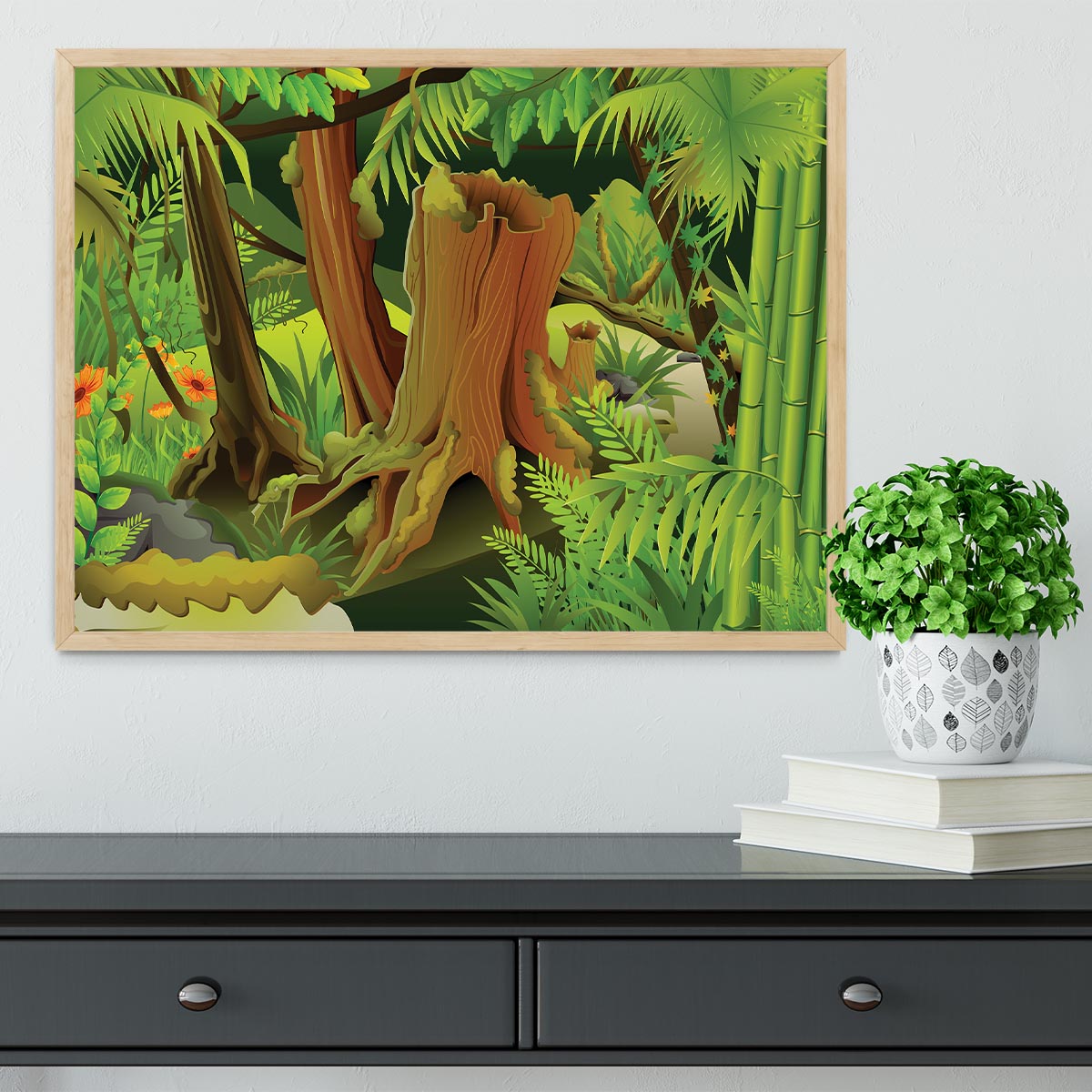 Mystic Jungle Framed Print - Canvas Art Rocks - 4