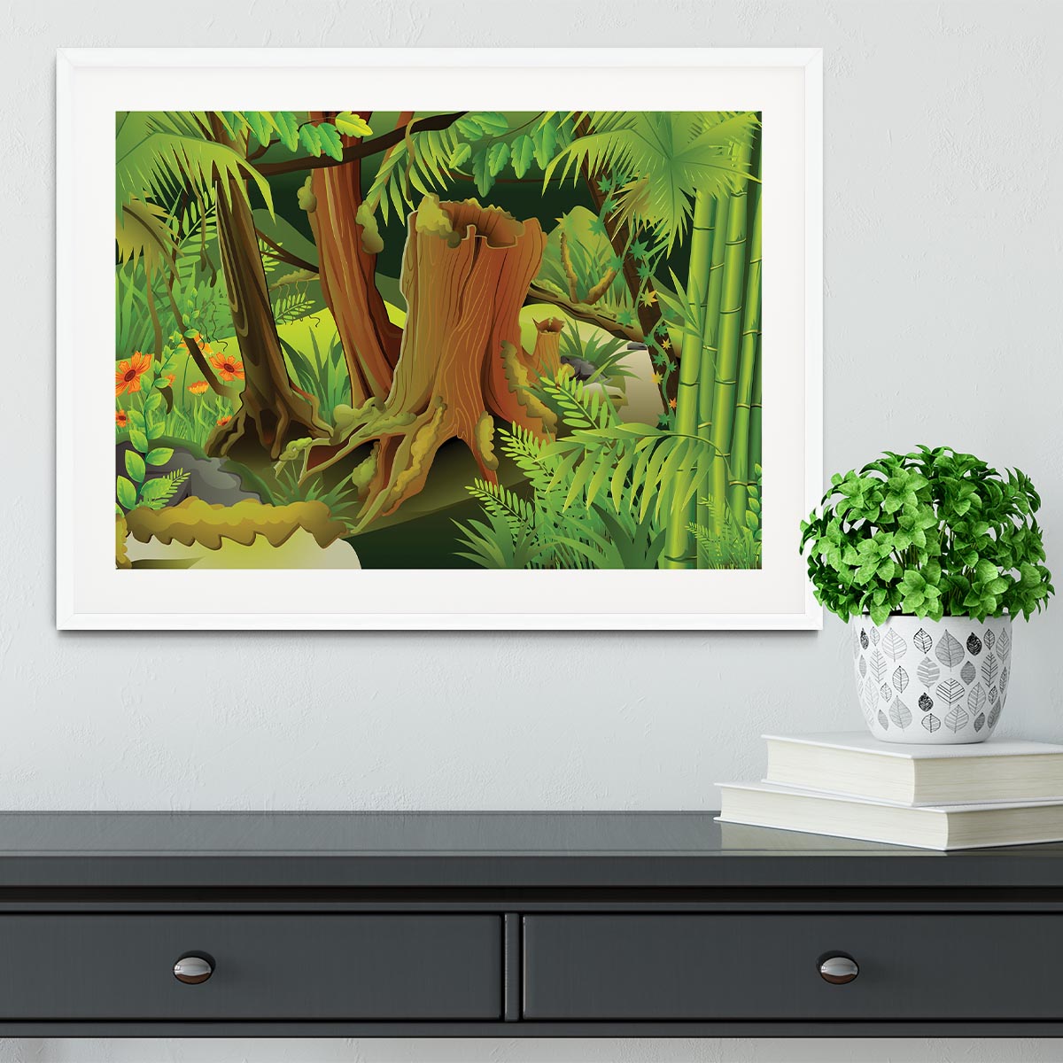 Mystic Jungle Framed Print - Canvas Art Rocks - 5