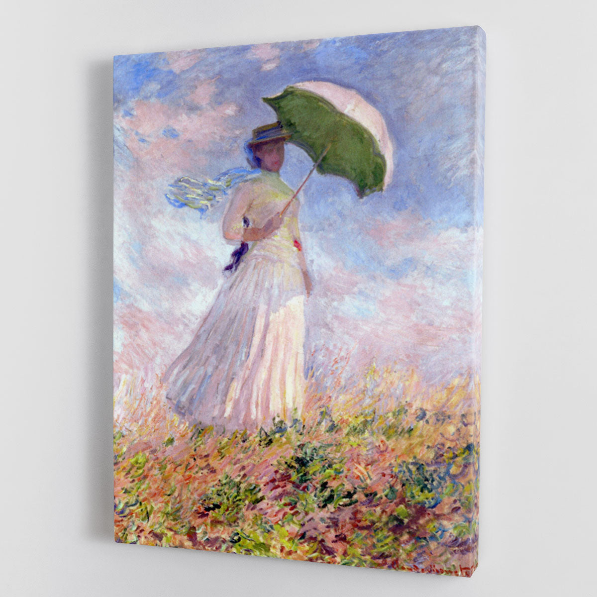 Nainen ja paivanvarjo by Monet Canvas Print or Poster - Canvas Art Rocks - 1