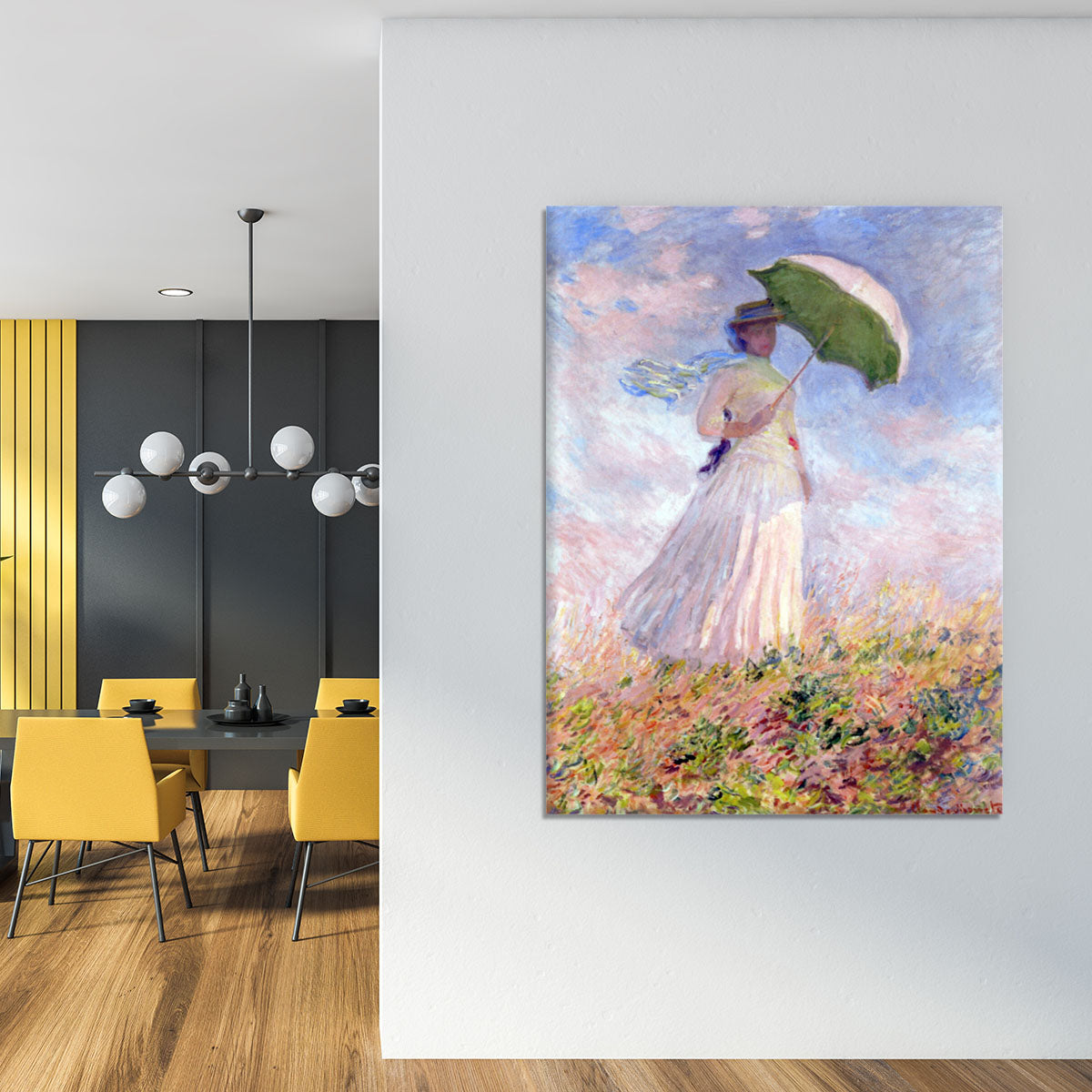 Nainen ja paivanvarjo by Monet Canvas Print or Poster - Canvas Art Rocks - 4