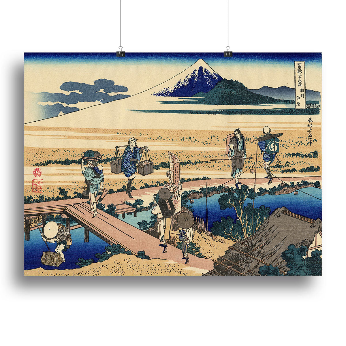 Nakahara in the Sagami province by Hokusai Canvas Print or Poster - Canvas Art Rocks - 2