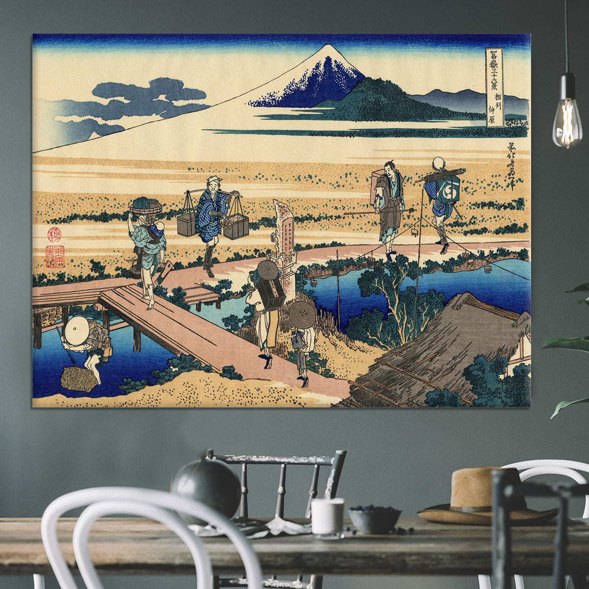 Nakahara in the Sagami province by Hokusai Canvas Print or Poster - Canvas Art Rocks - 3