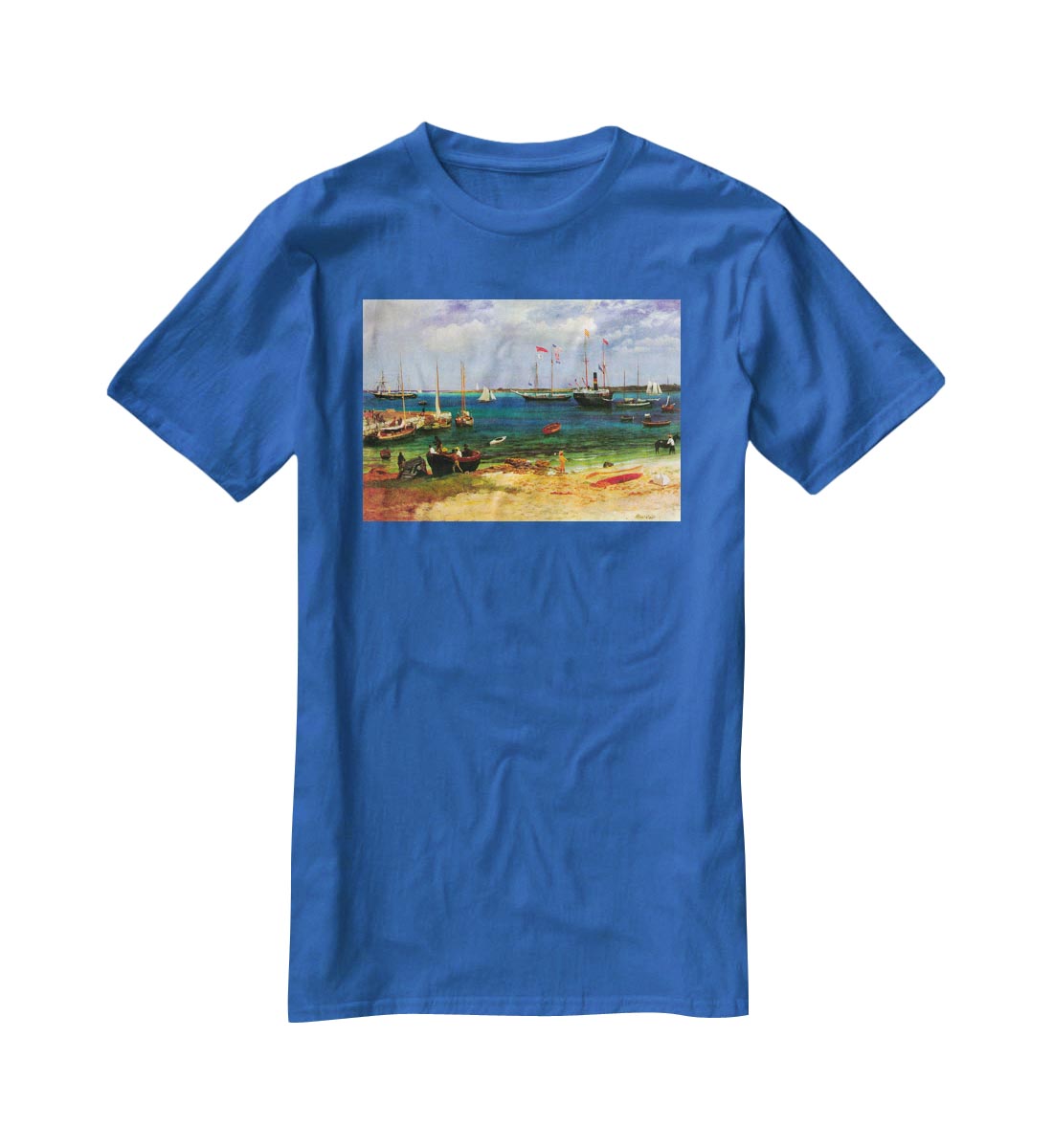Nassau port by Bierstadt T-Shirt - Canvas Art Rocks - 2