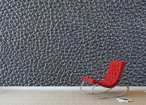 Natural qualitative black leather Wall Mural Wallpaper - Canvas Art Rocks - 2