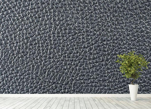 Natural qualitative black leather Wall Mural Wallpaper - Canvas Art Rocks - 4