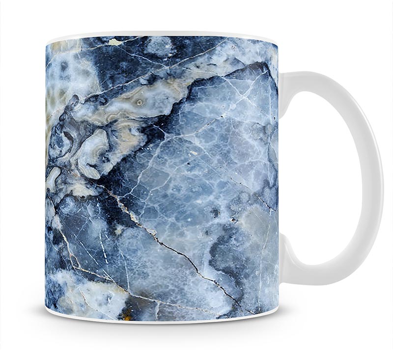 Navy Cracked and Speckled Marble Mug - Canvas Art Rocks - 1