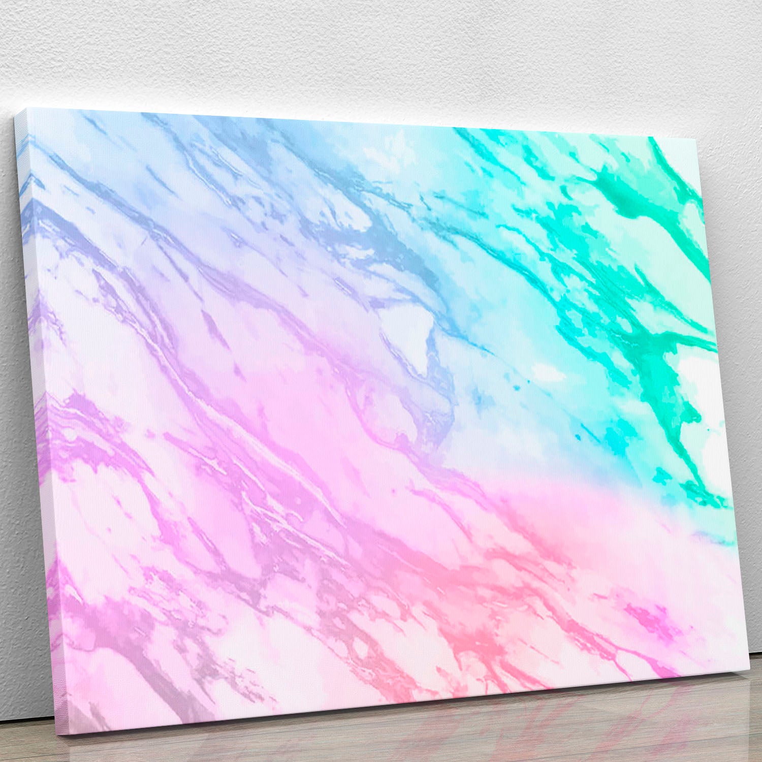 Neon Striped Marble Canvas Print or Poster - Canvas Art Rocks - 1